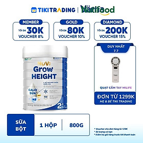 Sữa Bột Nuvi Grow Height phát triển chiều cao Trên 2 tuổi Lon 800g
