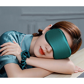 Mua Bịt mắt ngủ   che mắt ngủ lụa satin mịn màng thoáng khí 20x10cm
