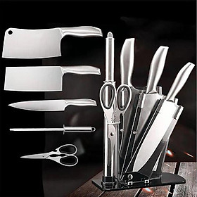 Bộ dao 6 món nhà bếp Nhật Bản siêu sắc bén cao cấp - Logo trên thân dao ngẫu nhiên -Hàng Chính hãng