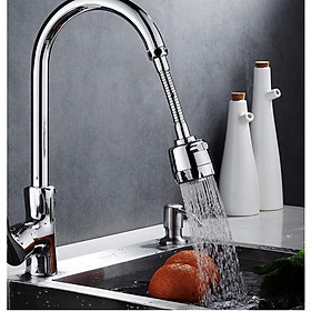 Mua Đầu Vòi Nối Dài Tăng Áp Gắn Bồn Rửa Bát Nhiều Chế Độ Xả Nước   Soay 360 Độ Dài 18cm
