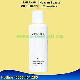 Sữa Rửa Mặt Tẩy Tế Bào Chết Vivant Skincare Mandelic Acid 3 In 1 Wash