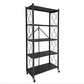 Kệ để đồ gấp gọn không cần lắp đặt, Kệ để đồ đa năng có bánh xe, Kệ để đồ đa năng gấp gọn kệ bếp không gỉ sơn tĩnh điện có bánh xe tiện lợi