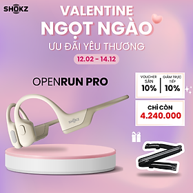 Tai Nghe Bluetooth Thể Thao Truyền Âm Thanh Qua Xương SHOKZ OPENRUN PRO S810 - Hàng chính hãng - Sạc nhanh Thời lượng Pin 10 tiếng - Kháng nước IP55