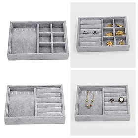 2pcs Wood Jewelry Box Necklace Rings Storage Showcase Case Holder Container