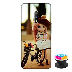 Ốp lưng dành cho điện thoại Realme X hình Cô Bé và Xe Đạp Mẫu 2 - tặng kèm giá đỡ điện thoại iCase xinh xắn - Hàng chính hãng