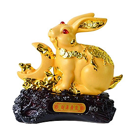 Rabbit Year Collectible Statue Feng Shui Decoration Lightweight Decorative