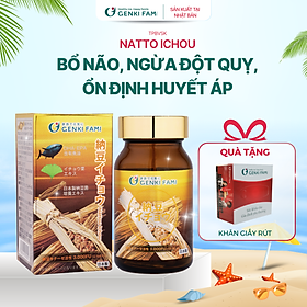 TPBVSK Viên Uống Bổ Não, Phòng Ngừa Đột Quỵ, Giúp Ngủ Ngon Nattokinase 3000FU Natto Ichou Genki Fami Nhật Bản Hộp 90 Viên