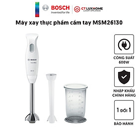 Mua Máy xay thực phẩm cầm tay Bosch MSM26130 600W  220V  50/60Hz  Kèm chân cắt mỏng SlimFoot  Hàng chính hãng 