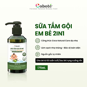 DẦU TẮM GỘI EM BÉ COBOTÉ - DẦU DỪA TƯƠI - CHĂM SÓC VÀ BẢO VỆ LÀN DA THUẦN KHIẾT CỦA BÉ - 170ML