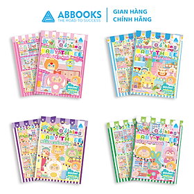 Sách - Bộ 4 Quyển Sticker Bóc Dán Baby Three Nhiều Chủ Đề Cho Bé Tha Hồ Sáng Tạo