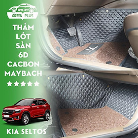 Thảm lót sàn ô tô 5D,6D Cacbon Maybach Kia Seltos