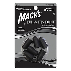 Hộp 3 Nút Bịt Tai Đặc Biệt Blackout Soft Foam Mack s 983