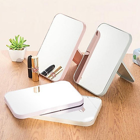 Mua Gương trang điểm để bàn hình chữ nhật kích thước 20 x 14 x 1 cm chất liệu nhựa PP