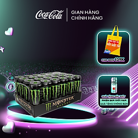 Hình ảnh Lốc 24 Lon Nước Tăng Lực Giải Khát Monster Energy 355ml/Lon Sale 4.4 Coca-Cola Official Store