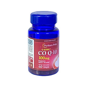 Viên uống bổ tim Coenzym Q10 100mg, của Puritan's Pride - CO Q10 hàng nội địa Mỹ, ngừa tai biến, lọ 60 viên