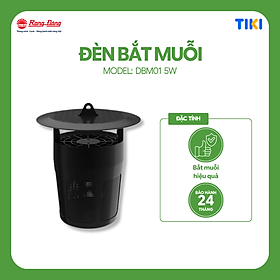 Đèn bắt muỗi Rạng Đông Model DBM01 5W Tiện Ích, Hạn Chế Tiếng Ồn, Không Gây Tiếng Nổ, Không Tạo Mùi Khét.