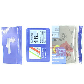 Mua  Mua 10 tặng 1  Nhãn in TZ2-541( tương thích nhãn in Tze-541  Hze-541)  Khổ rộng 18mm* dài 8m  chữ đen nền xanh dương (Black on blue)  nhãn đa lớp  bám dính cao