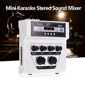Bàn Trộn Âm Karaoke Mini Muslady MF-8 2 Điểm Cắm Mic Hỗ Trợ Chức Năng Ghi Âm MP3