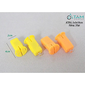 Combo 4 Nút nhựa đèn Led màu vàng gắn lồng đèn sẵn pin