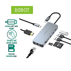 Mua HUB USB-C Chuyển Đổi Đa Năng ROBOT HT380 8 In 1  HÀNG CHÍNH HÃNG 