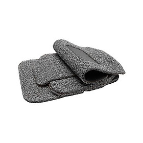 Bộ thảm lót sàn xe dấu bụi siêu sạch 5 miếng cho xe ô tô 4-5 chỗ (Xám)
