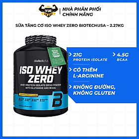 Hình ảnh Sữa Tăng Cơ Iso Whey Zero BiotechUSA – 2.27Kg