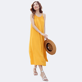 Đầm Maxi Nữ 2 Dây Vải Lụa Trơn 4 Màu, Thích hợp đi làm, du lịch, dã ngoại, sinh hoạt ngoài trời - 3405