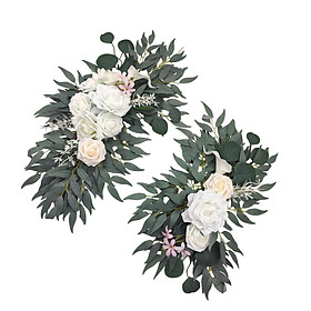 Wedding Arch Flowers Artificial Flower Swag Set Pack of 2 for Wall Reception