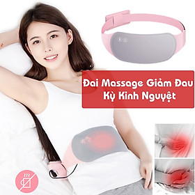 Đai Đeo Massage Giảm Đau, Sưởi Ấm Bụng Phụ Nữ Kỳ Kinh Nguyệt Bằng Sóng Hồng Ngoại Cao Cấp + Kèm Pin Dự Phòng - HÀNG CHÍNH HÃNG