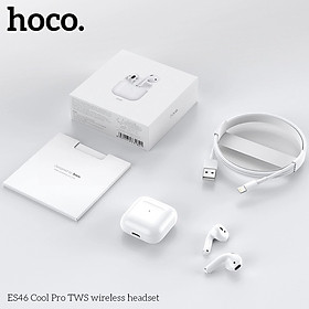 Mua Tai Nghe Bluetooth True Wireless Mini Hoco ES46 Cool Pro V5.0 - Cảm Ứng - Định Vị - Đổi Tên Tai Nghe (Màu Trắng) - Hàng Chính Hãng