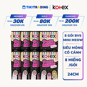 Combo 8 Băng Vệ Sinh Kotex Minimeow 8 miếng
