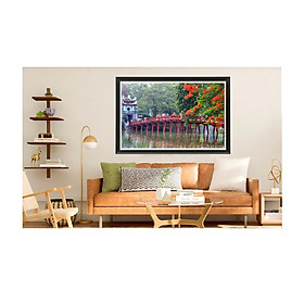 Mua Tranh  CANVAS Treo Tường CẢNH ĐẸP HÀ NỘI CẦU LONG BIÊN  Tranh canvas thiên nhiên  có khung kèm  treo phòng khách  phòng ăn nơi làm việc    phong cách hiện đại  PVP-PC08