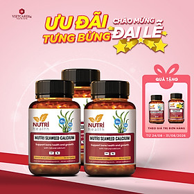 Bộ 3 Hộp Viên Uống Canxi hữu cơ nhập khẩu chính hãng Nutri Seaweed Calcium 60 viên