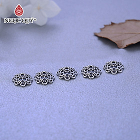 Charm bạc chụp hạt họa tiết - Ngọc Quý Gemstones