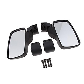 UTV Side Mirror Set Mirrors With Mounts 1.75