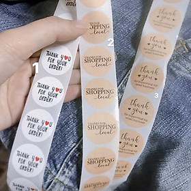 Nhãn dán cảm ơn | thanks | Nhãn dán kraft có sẵn siêu xinh dán thiệp dán bán hàng