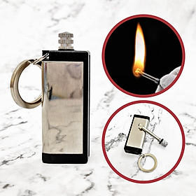 Mua Hột quẹt bật lửa móc khóa diêm xăng sinh tồn hình chữ Nhật - xài xăng