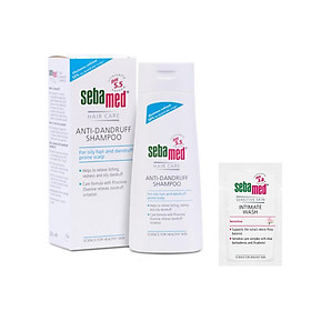 Dầu gội làm giảm gàu, giảm ngứa da đầu Sebamed pH5.5 Anti-Dandruff Shampoo 200ml + Tặng ngay 1 tuýp dầu xã dưỡng tóc mềm mượt từ dừa Palmer's 50ml Size du lịch