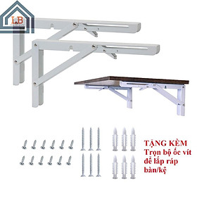 Bộ bản lề gập treo tường/ Ke gập thông minh +TẶNG KÈM TRỌN BỘ ỐC VÍT