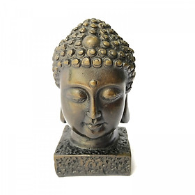 Tượng Đá Đầu Phật Thích Ca - Cao 12cm - Đá Màu
