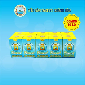 [Combo 10 lọ] Nước yến sào Khánh Hòa Sanest dành cho người cao tuổi đóng lọ 70ml