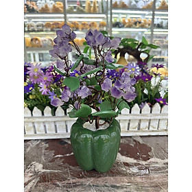 Mua Cây tài lộc phong thủy đá thạch anh tím đặt bàn làm việc - Cao 25 cm