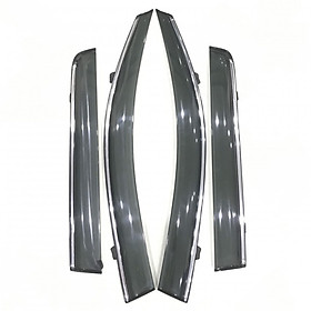 Bộ vè che mưa cao cấp chỉ mạ Crom dành cho xe Mitsubishi Outlander 2013-2018