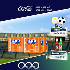 Lốc 24 Lon Nước Giải Khát Có Gas Fanta Hương Cam 320ml/Lon Coca-Cola Official Store Sale 7.7