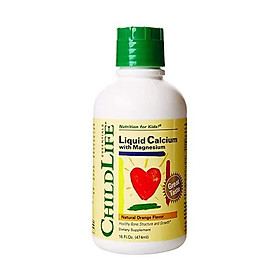 ChildLife Essentials Liquid Calcium/Magnesium for Infants, Babys, Kids, Toddlers, Children, and Teens, Natural Orange Flavor Plastic Bottle, 16-Fl. Oz. (Pack of 3)