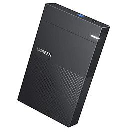 Mua Ugreen UG7040070400TK hỗ trợ ổ cứng đến 16TB có kèm nguồn 12V chuẩn cắm UK Màu Đen Hộp đựng ổ cứng SSD 2.5inch - 3.5 Sata sang U - HÀNG CHÍNH HÃNG