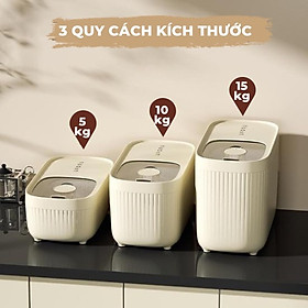 Mua Thùng đựng gạo Sothing Youpin size 5kg-10kg-15kg chống ẩm mốc côn trùng  đựng đồ khô- Hàng chính hãng