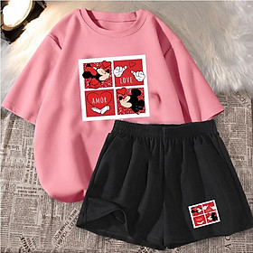 Đồ bộ bé gái 10 tuổi-12 tuổi đồ bộ trẻ em chất cotton, có nhiều màu - hồng