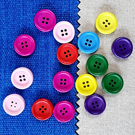Set Cúc Áo Nhiều Màu 2cm (15 - 20 cái) Trang Trí Thủ Công Handmade - Màu Ngẫu Nhiên