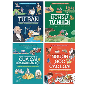 Trạm Đọc Official | Combo Tri Thức Kinh Điển Bằng Tranh: Tư Bản + Nguồn Gốc Các Loài + Lịch Sử Tự Nhiên + Của Cải Của Các Dân Tộc